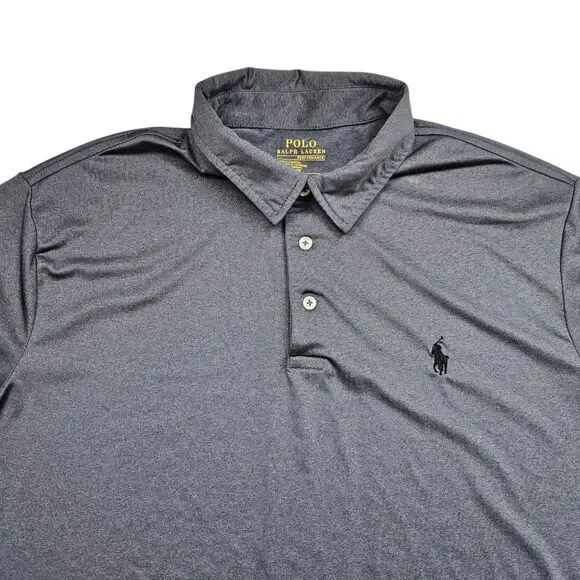 Polo Ralph Lauren Performance Golf Polo Shirt Mens Large Gray Short Sleeve Pony - Picture 4 of 10